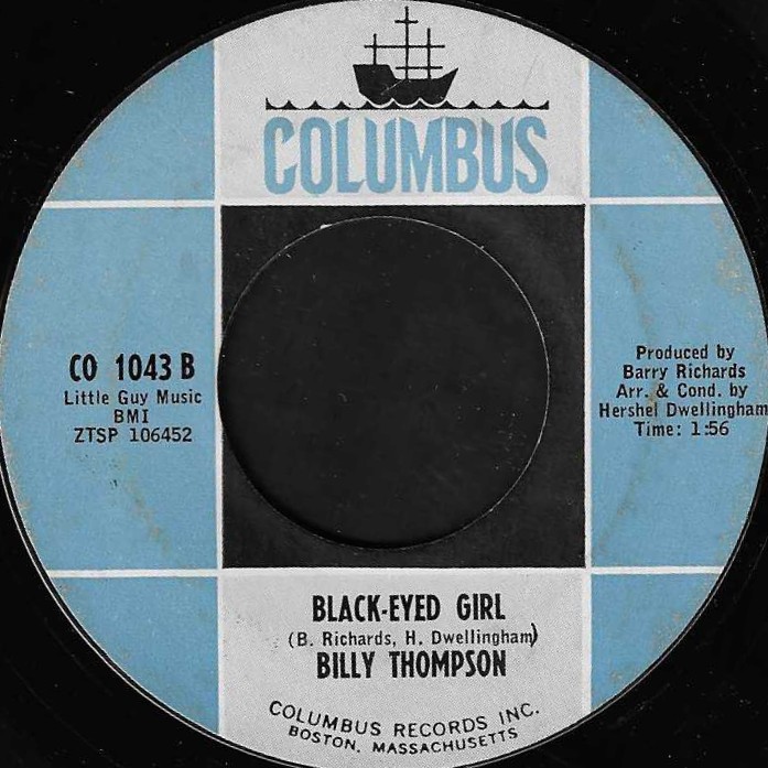 BILLY THOMPSON - BLACK-EYED GAL (Columbus) US 45 VG | Silver Fox ...
